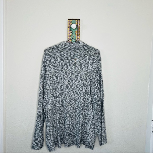 SWEET CLAIRE | gray mock neck long sleeve top - Picture 2 of 6